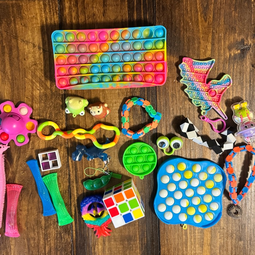 Assorted Kids Fidget Toy Set - Multicolor Pop It and Sensory Toys